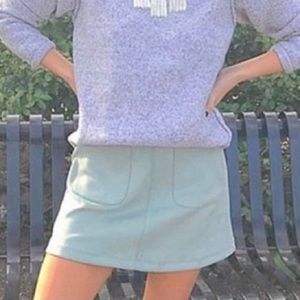 Forever 21 Skirt high waisted Faux Suede mini skirt Geek Chic Size S